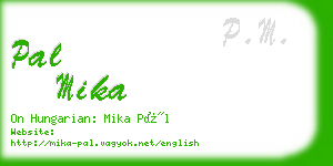 pal mika business card